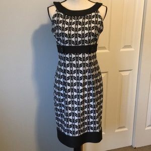 NWOT London Times black and white dress 8